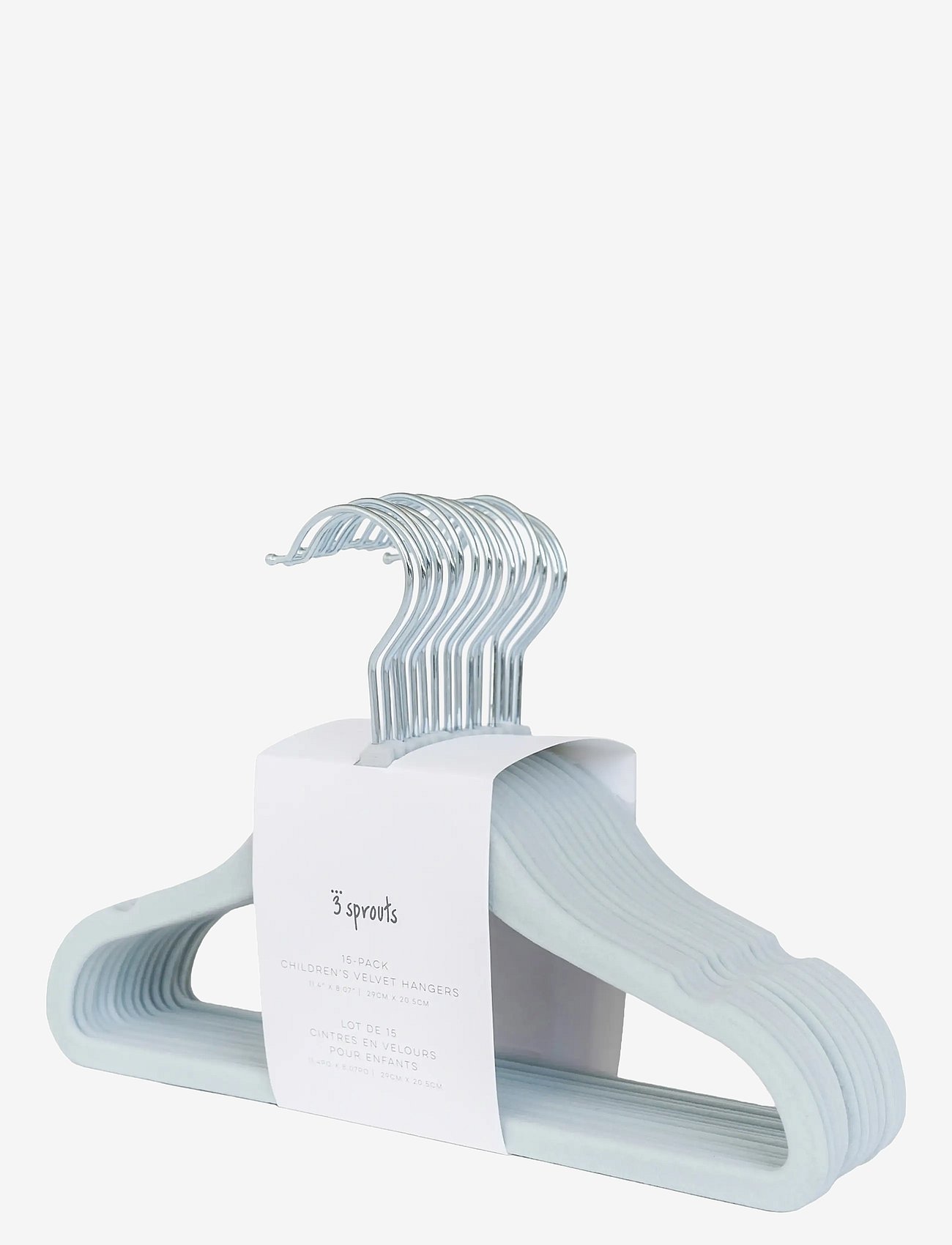 3 Sprouts 3 Sprouts Wheat Straw Hangers (15 Pcs.), Blue - Blue - ONE SIZE