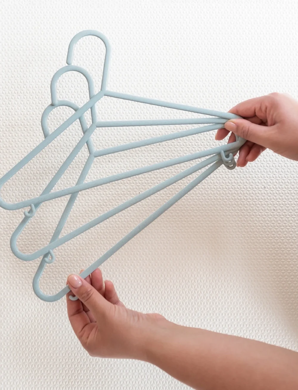 3 Sprouts - 3 Sprouts Wheat Straw Hangers (15 pcs.), Blue - knager & bøjler - blue - 4