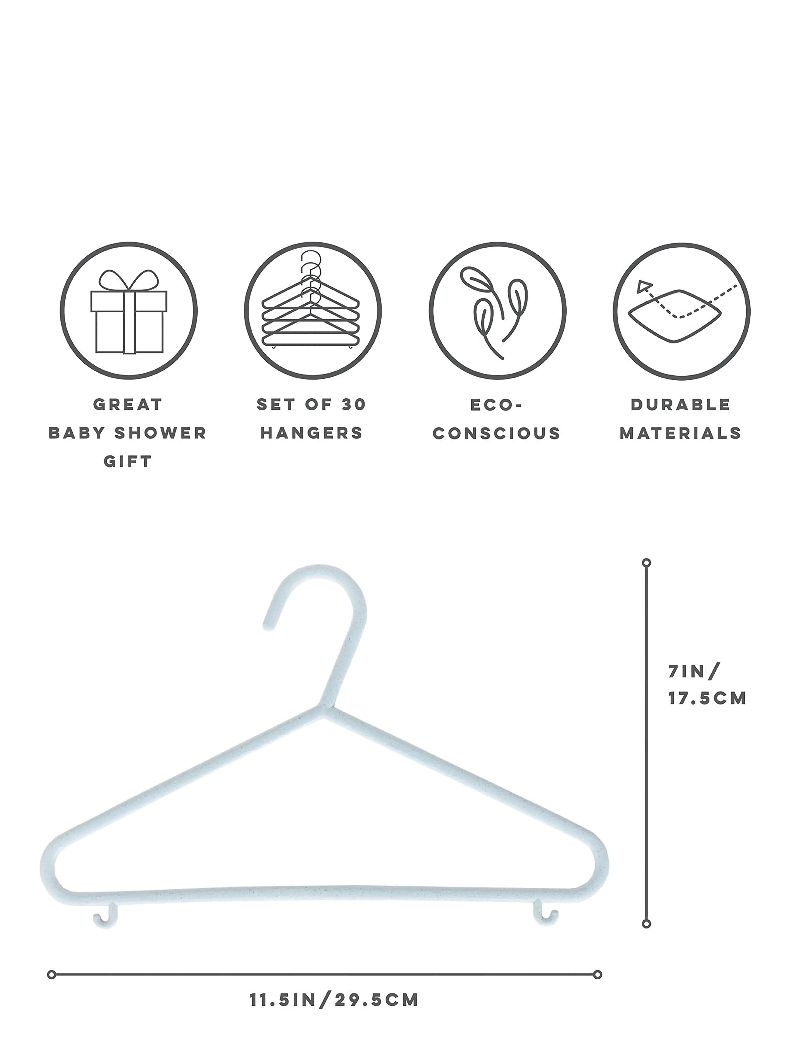 3 Sprouts - 3 Sprouts Wheat Straw Hangers (15 pcs.), Blue - blue - 3