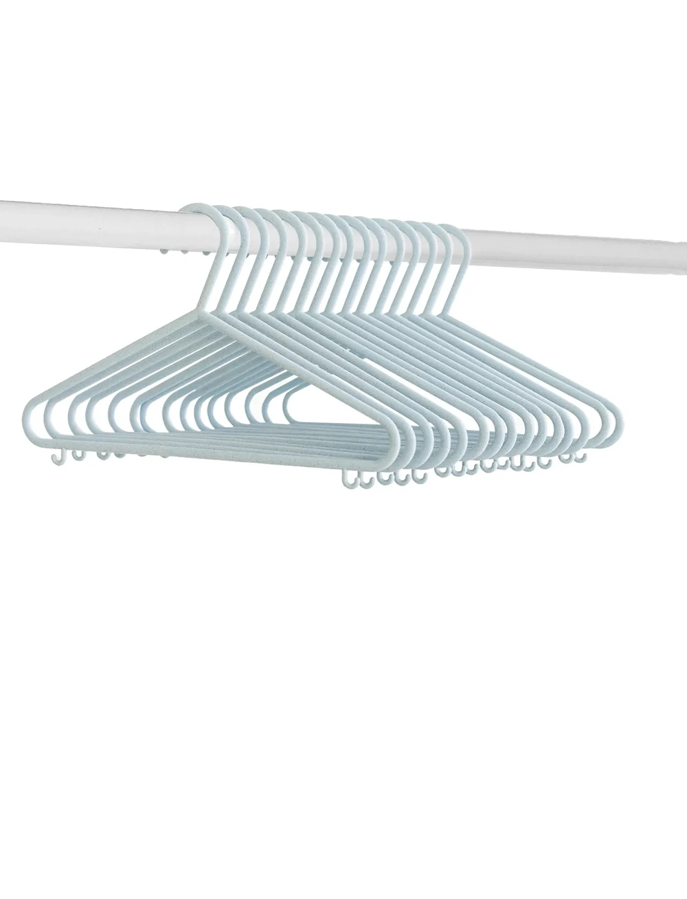 3 Sprouts - 3 Sprouts Wheat Straw Hangers (15 pcs.), Blue - knager & bøjler - blue - 5