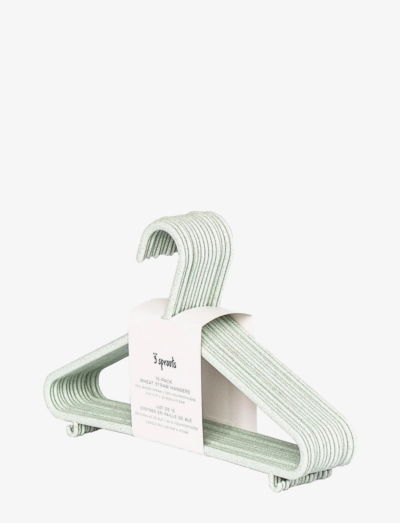 3 Sprouts Wheat Straw Hanger (Set Of 15), Green, 29.21X0.64X18 cm, Storage, Grün - Hooks & Hangers, Kinder