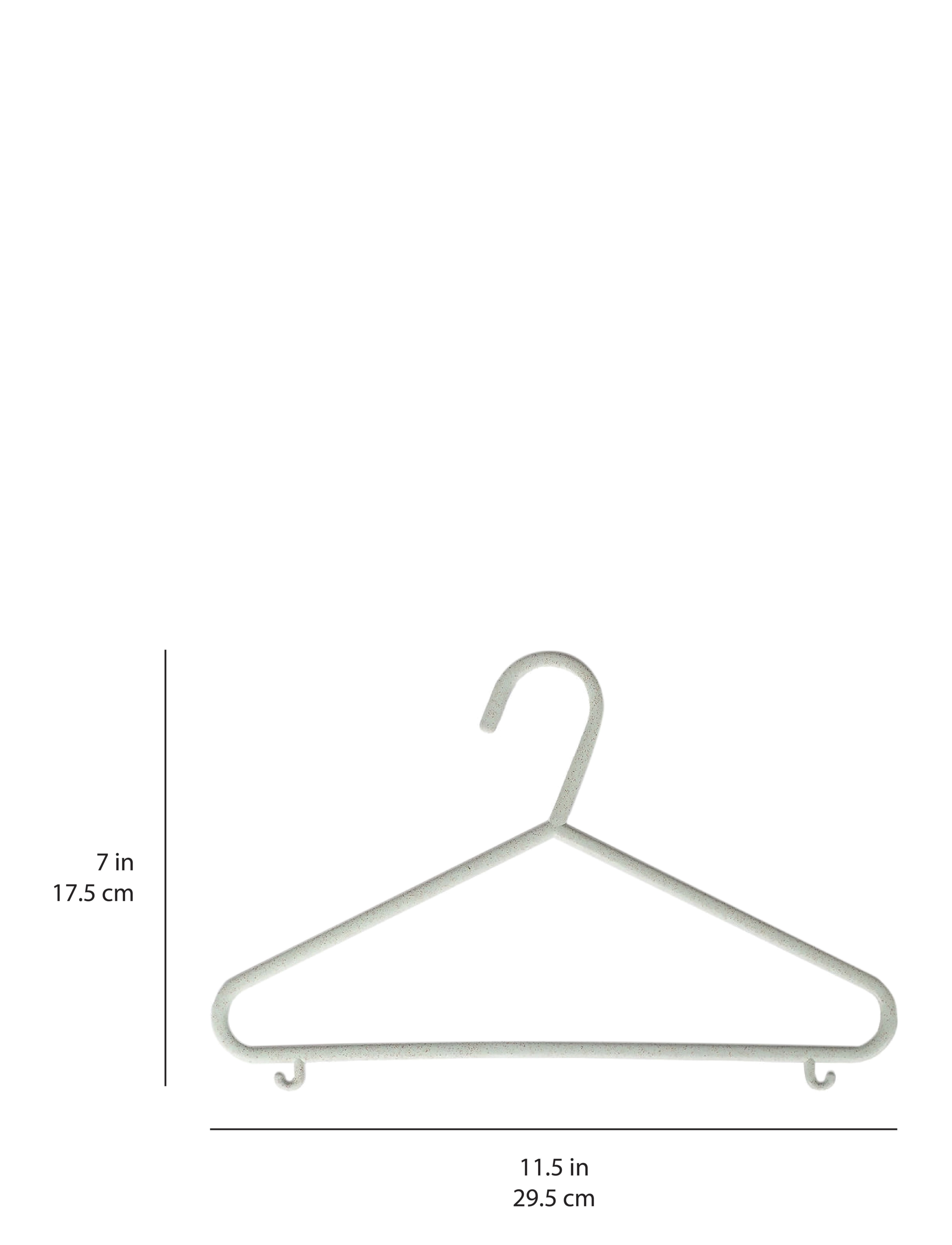 3 Sprouts - 3 Sprouts Wheat straw hanger (Set of 15), Green - krókar og herðatré - green - 1