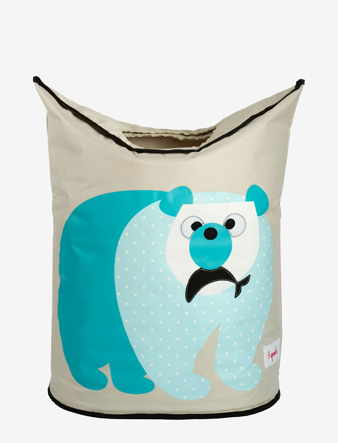 3 Sprouts - Laundry Basket - opbevaringskurve - blue - polar bear - 0