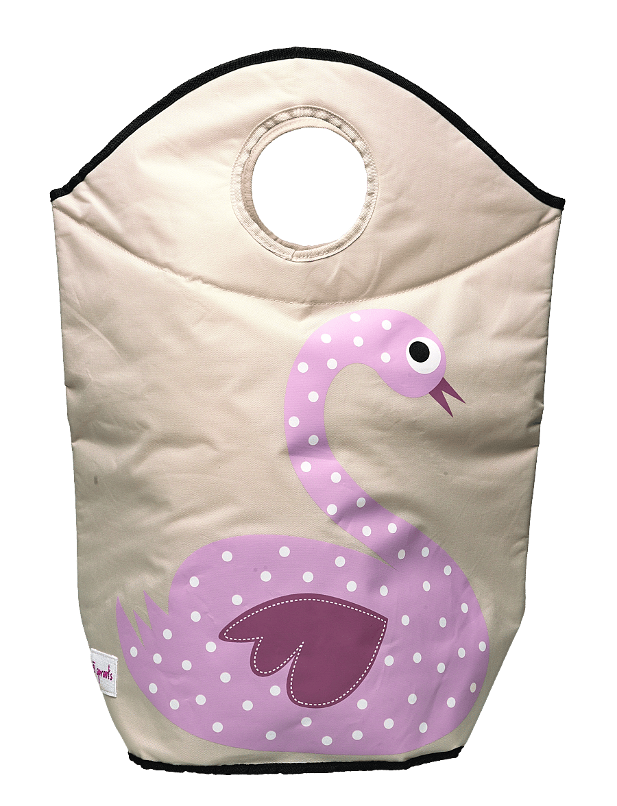 3 Sprouts - Laundry Basket - hoiukorvid - pink - swan - 0