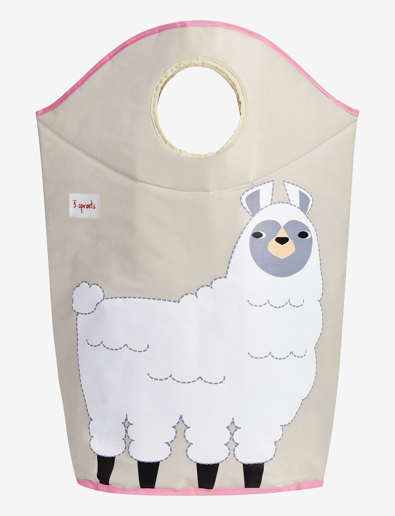 3 Sprouts - Laundry Basket - förvaringskorgar - white - llama - 1