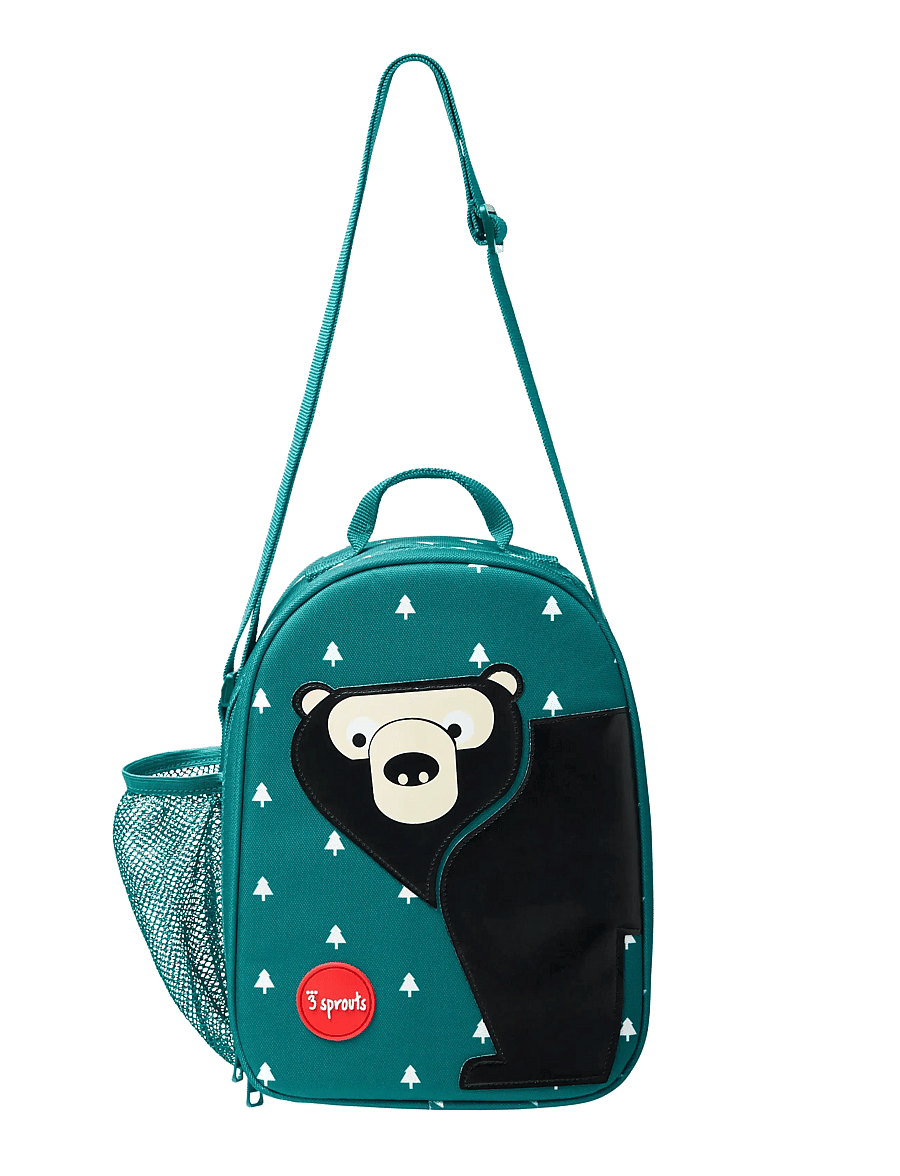 3 Sprouts - 3 Sprouts Lunch Bag, Bear/Teal - lõunasöögikarbid - green - 2