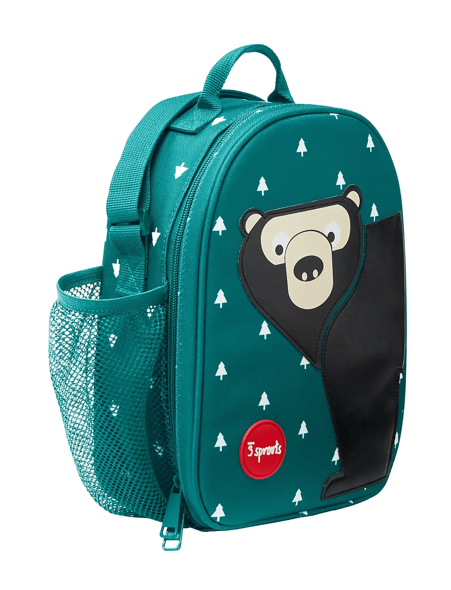 3 Sprouts - 3 Sprouts Lunch Bag, Bear/Teal - lõunasöögikarbid - green - 4