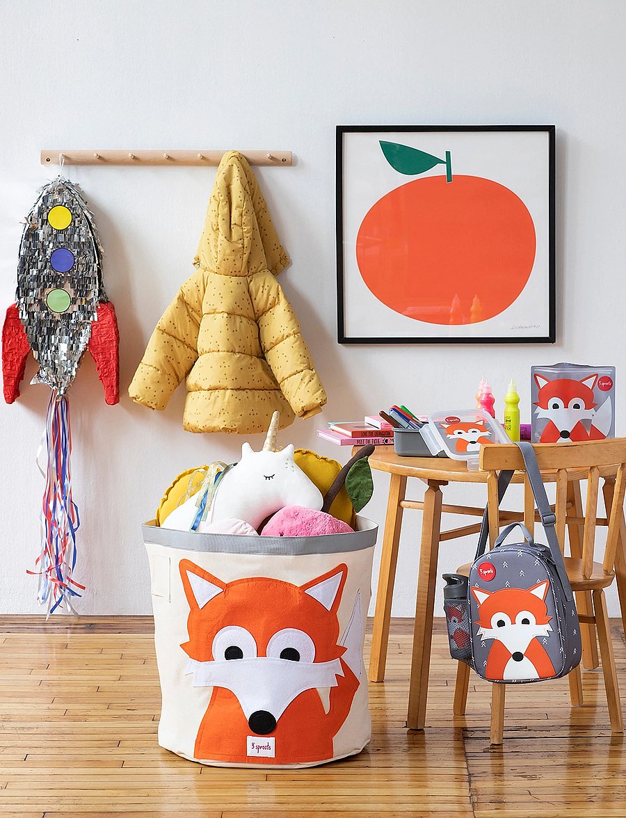 3 Sprouts - 3 Sprouts Lunch Bag, Fox/Gray - boîtes à lunch - gray - 0