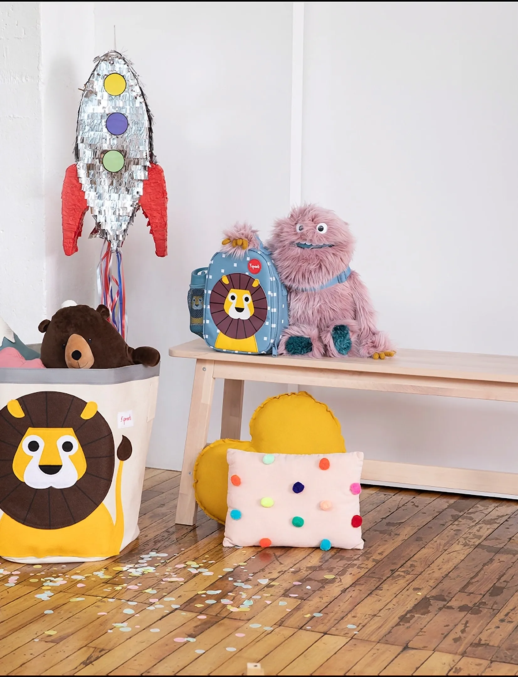 3 Sprouts - 3 Sprouts Lunch Bag, Lion/Blue - brotdosen - blue - 4