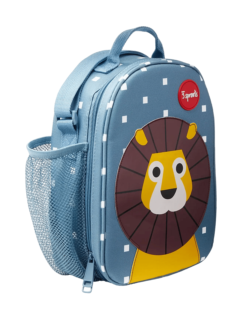 3 Sprouts - 3 Sprouts Lunch Bag, Lion/Blue - madkasser - blue - 3