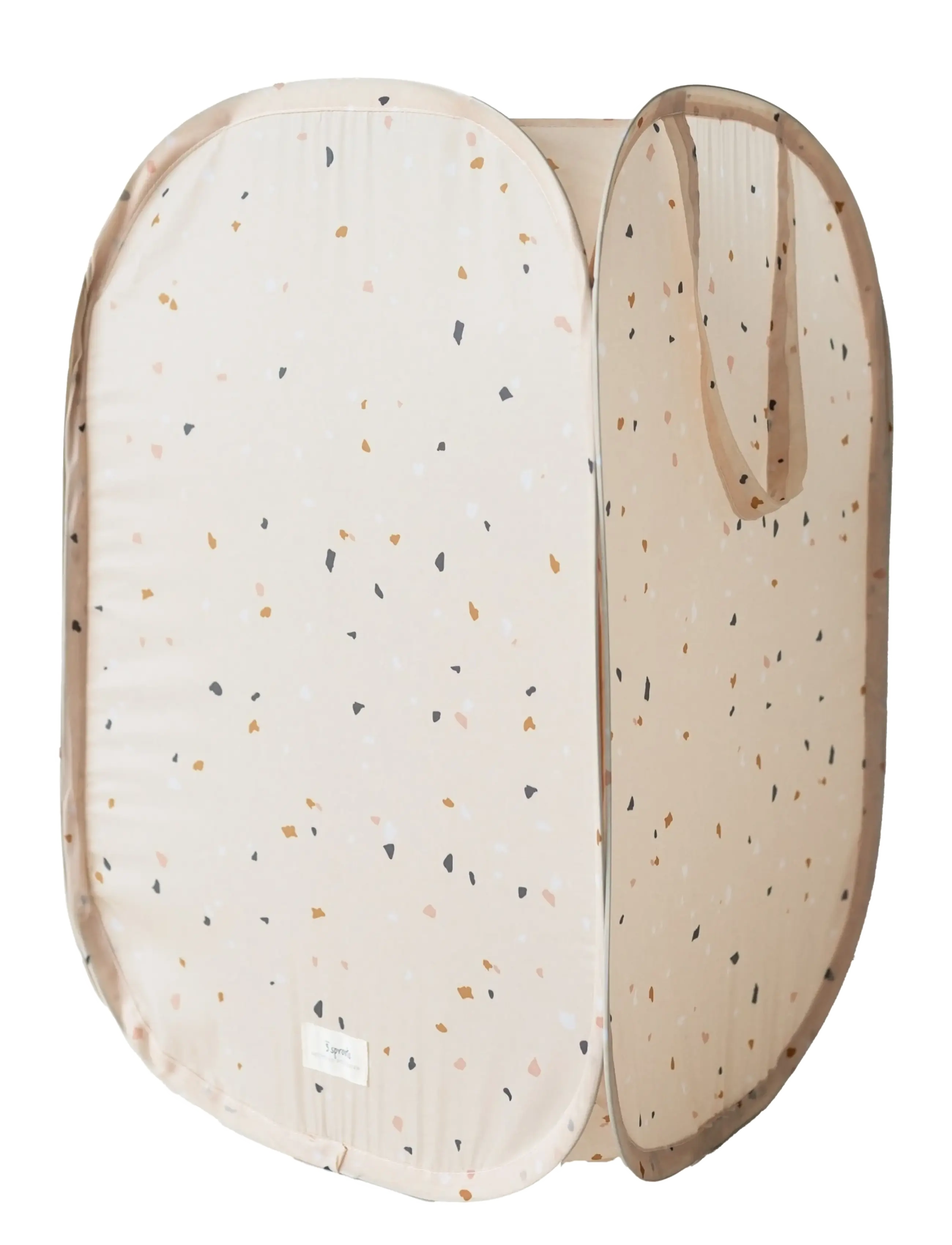 3 Sprouts Pop-Up Laundry Hamper, Terrazzo Beige, Opbevaringskasse, Beige, Str: ONE SIZE