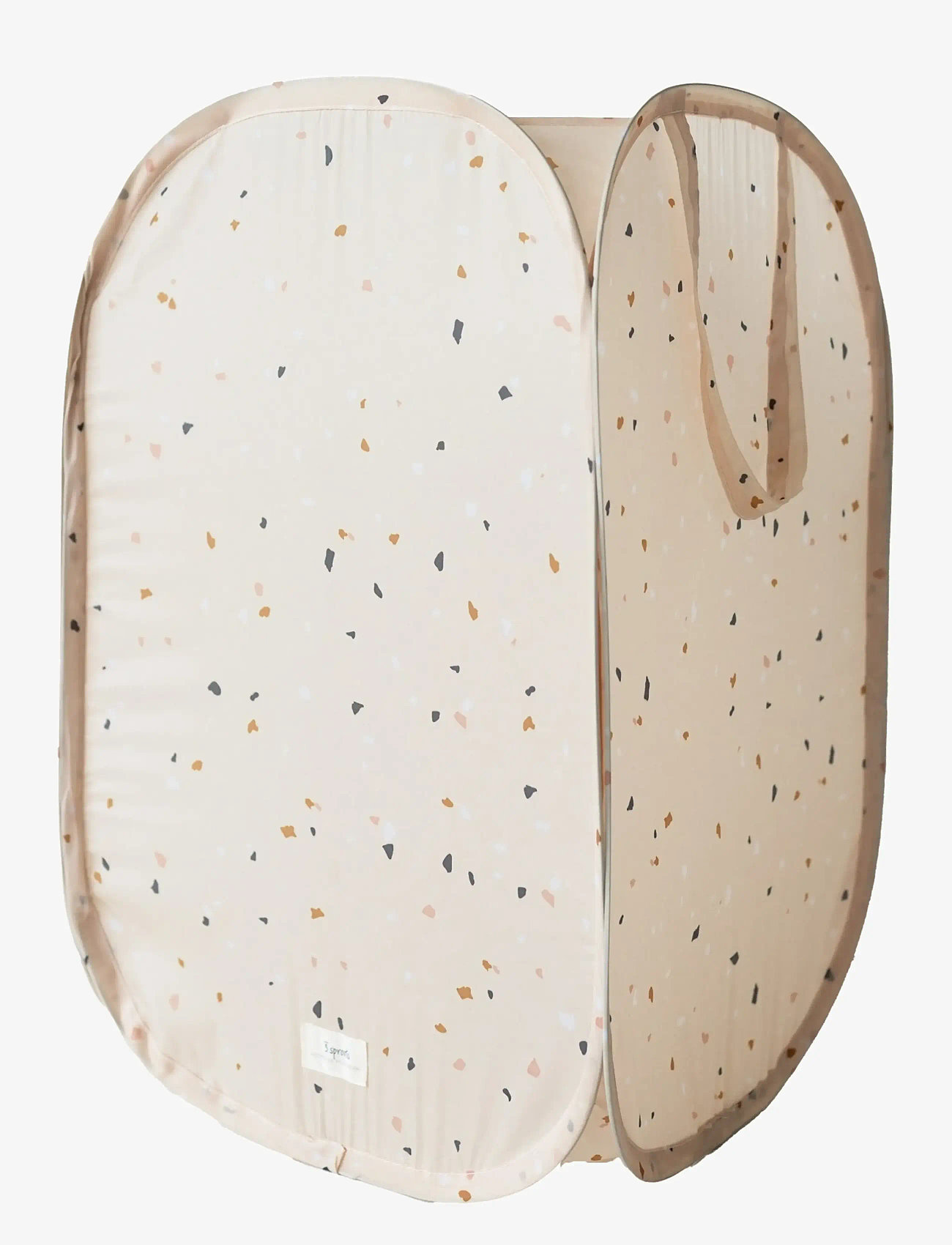 3 Sprouts - 3 Sprouts Pop-Up Laundry Hamper, Terrazzo beige - storage boxes - beige - 1