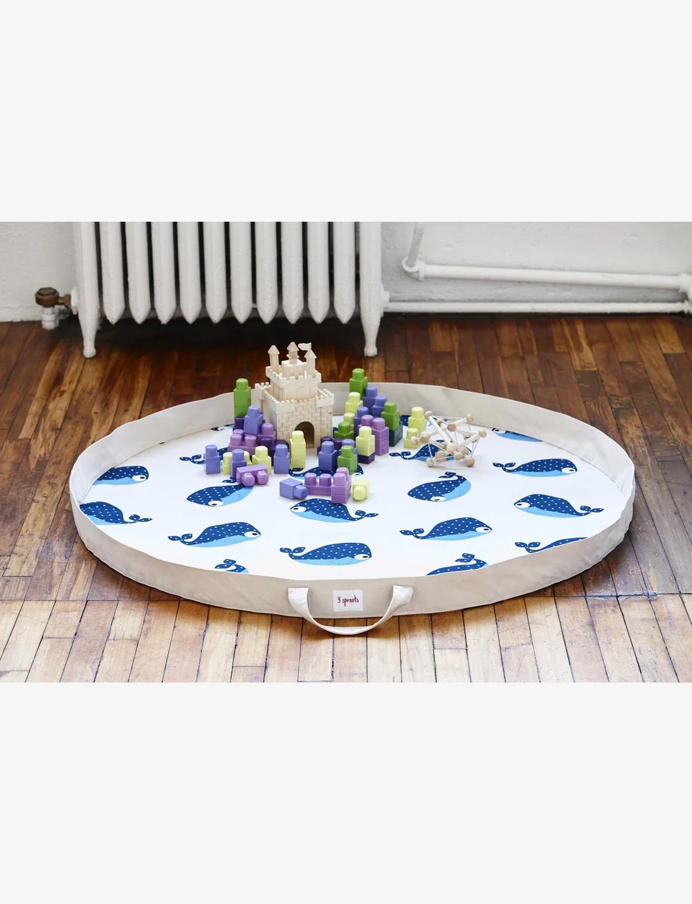 3 Sprouts - Play blanket - spielmatten - blue - whale - 1