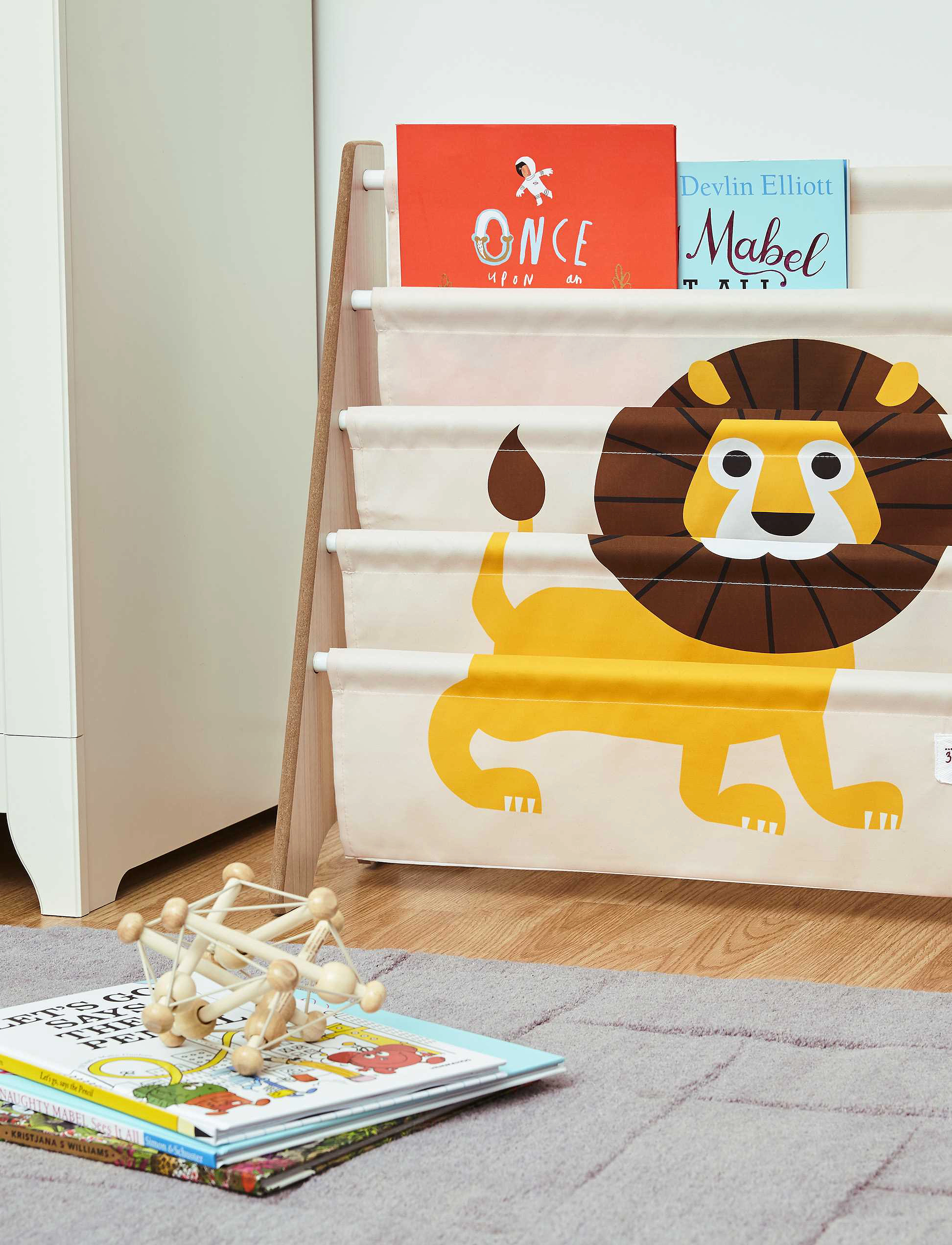 3 Sprouts Bookcase, 61 cm X 62 cm X 25 cm, Multi/patterned, Opbevaring > Opbevaringskurve, Børn