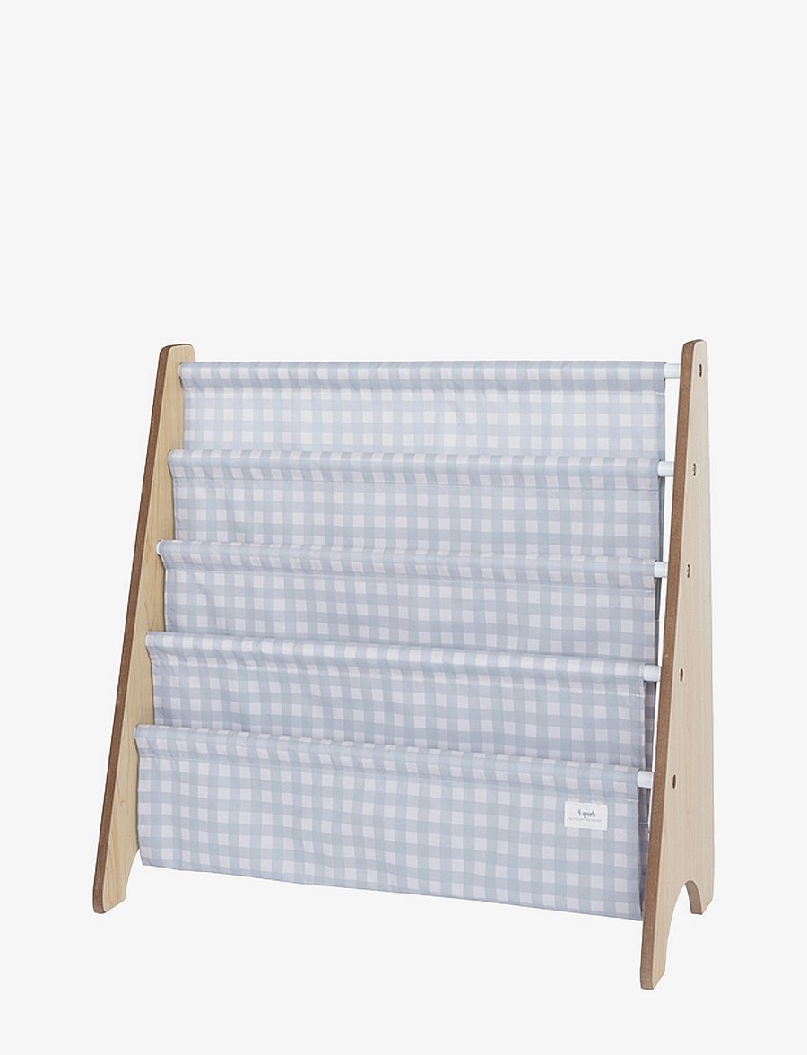 3 Sprouts - 3 Sprouts Bookcase, Gingham blue - blue - 0
