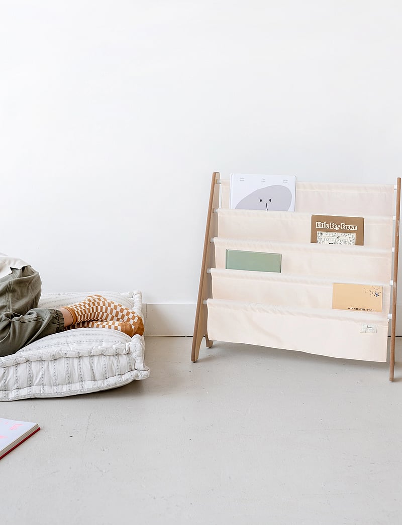 3 Sprouts - 3 Sprouts Bookcase, Gingham blue - förvaringskorgar - blue - 2