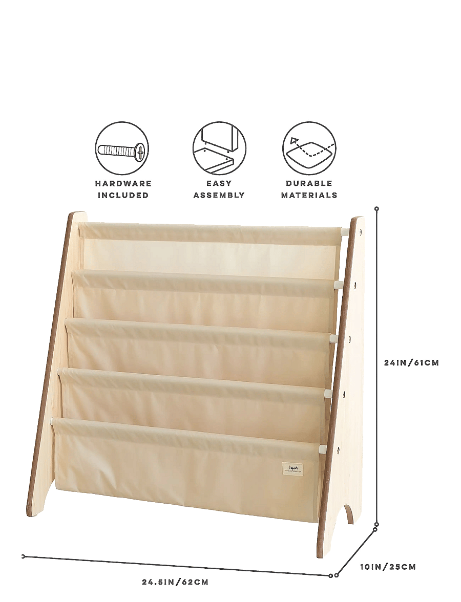 3 Sprouts - 3 Sprouts Bookcase, Beige - riiulid - beige - 2