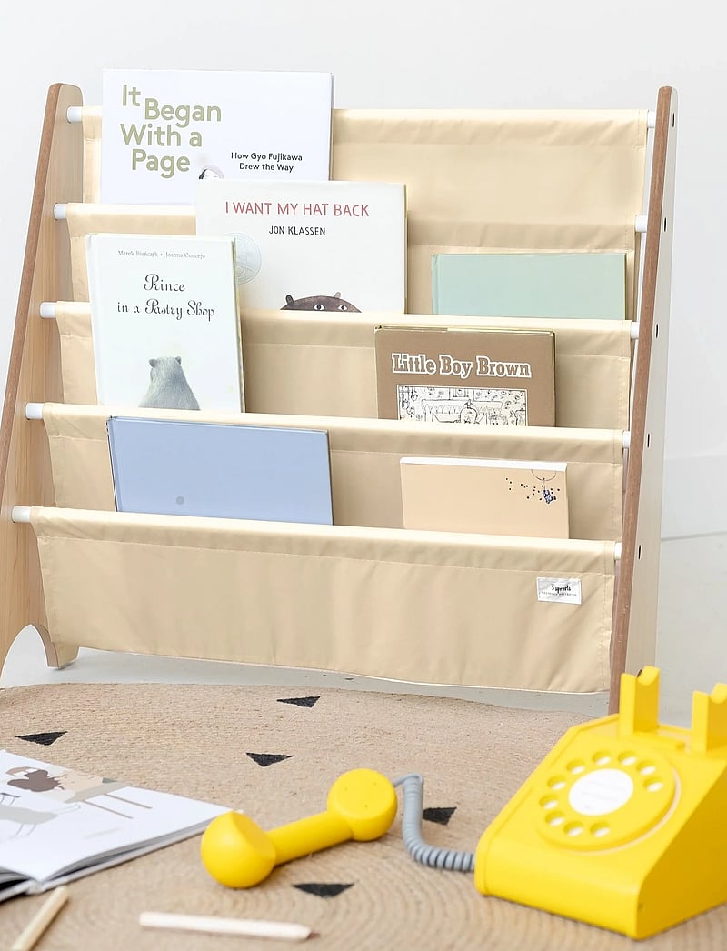 3 Sprouts - 3 Sprouts Bookcase, Beige - hylder - beige - 4