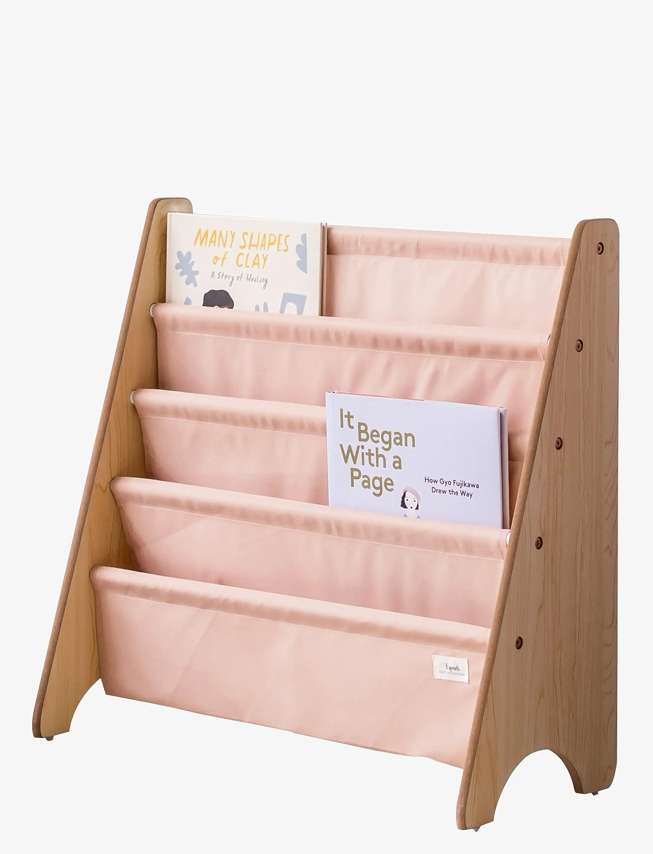 3 Sprouts - 3 Sprouts Book Rack, Clay - hyllor - pink - 2