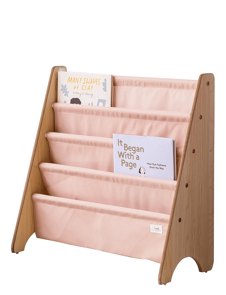 3 Sprouts - 3 Sprouts Book Rack, Clay - hylder - pink - 2