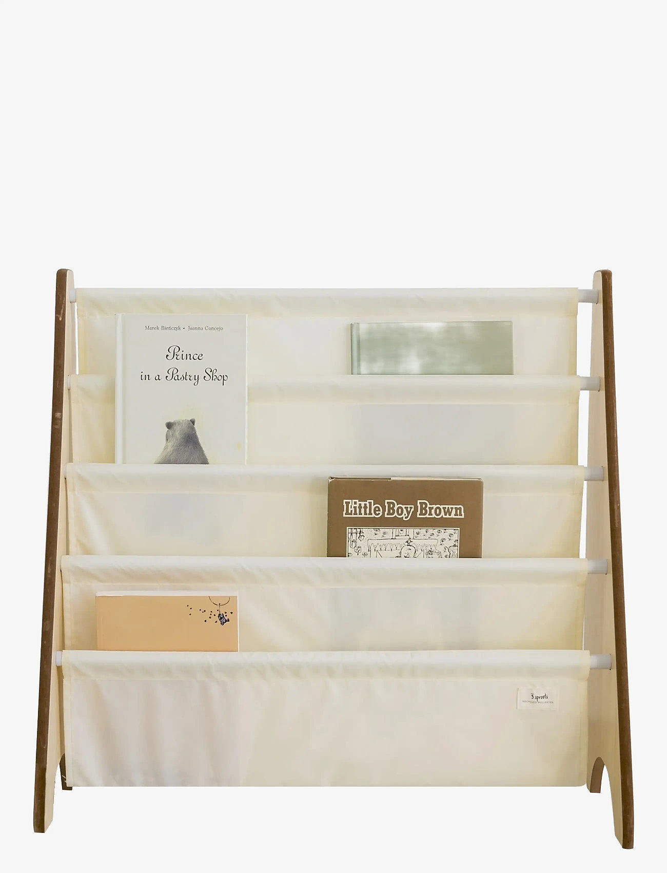 3 Sprouts - 3 Sprouts Book Rack, Cream - regale - beige - 4
