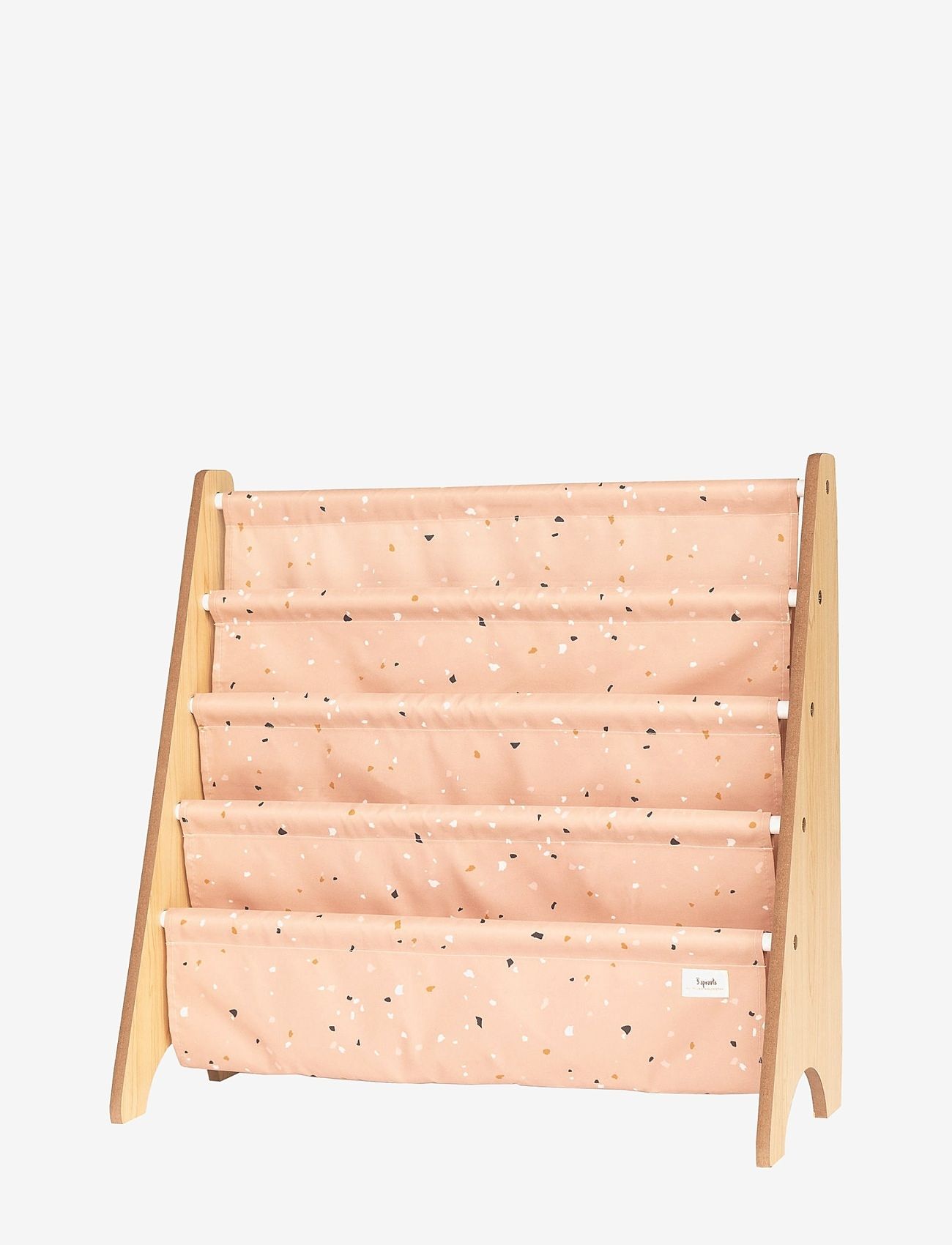 3 Sprouts - 3 Sprouts Book Rack, Terrazzo/Clay - clay - 0