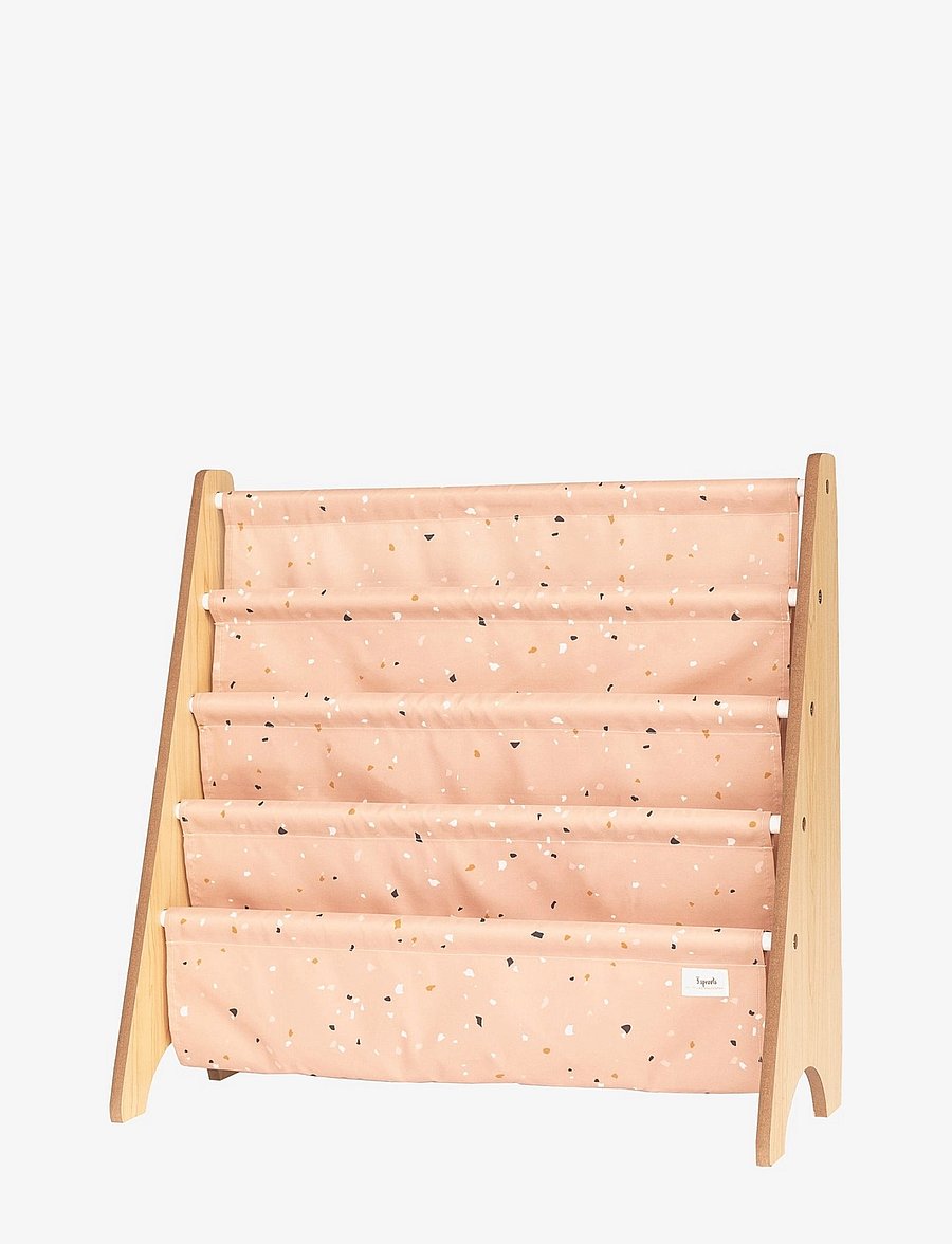 3 Sprouts - 3 Sprouts Book Rack, Terrazzo/Clay - aufbewahrungskörbe - clay - 0