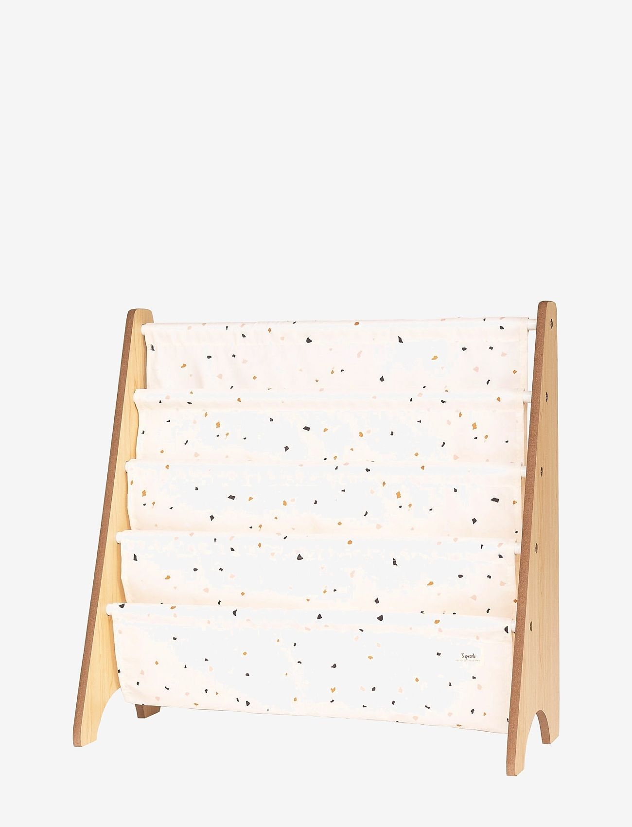 3 Sprouts - 3 Sprouts Book Rack, Terrazzo/Cream - kosze do przechowywania - cream - 0