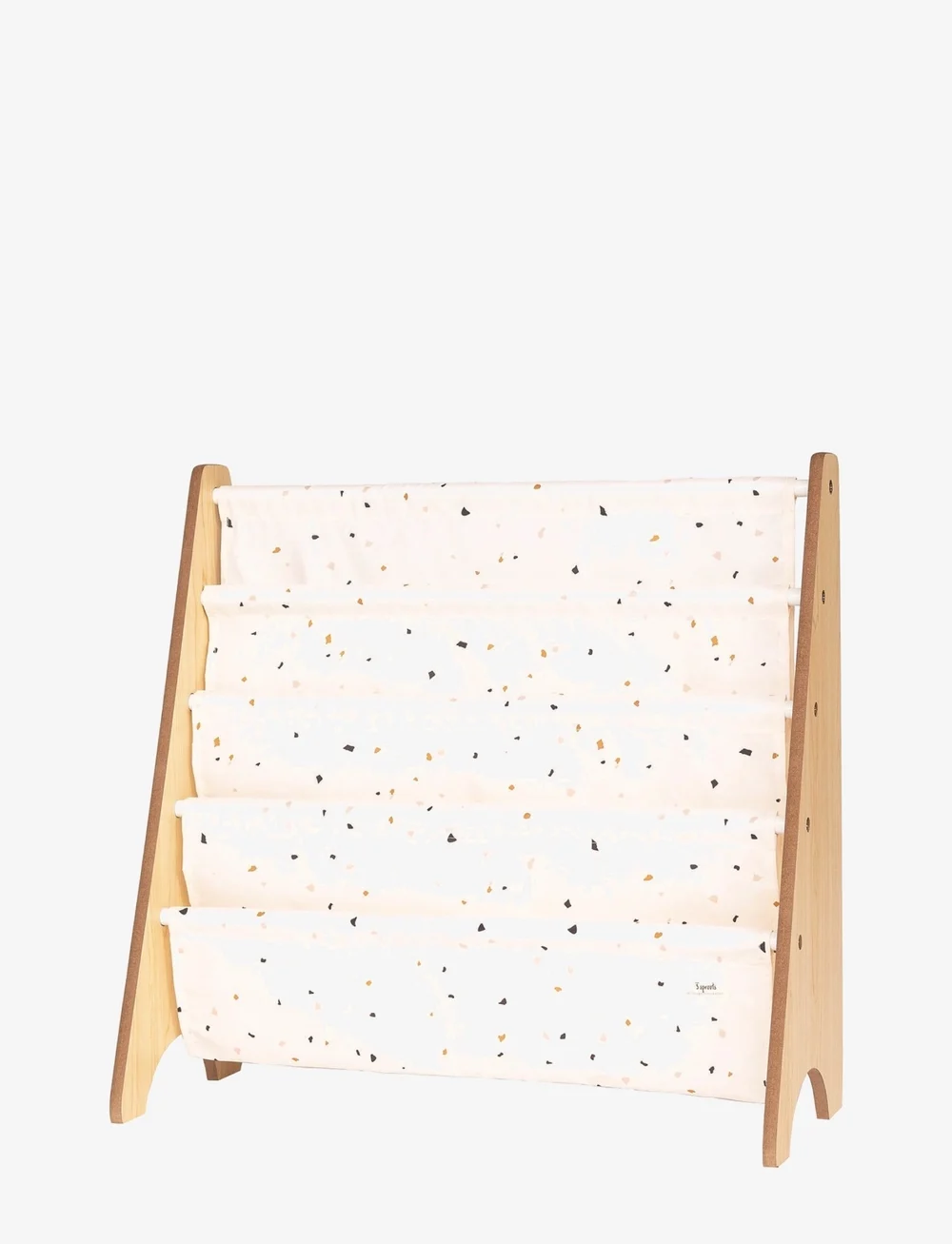 3 Sprouts - 3 Sprouts Book Rack, Terrazzo/Cream - förvaringskorgar - cream - 0