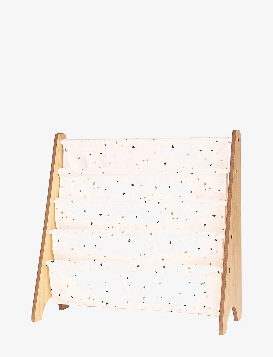 3 Sprouts - 3 Sprouts Book Rack, Terrazzo/Cream - cream - 0