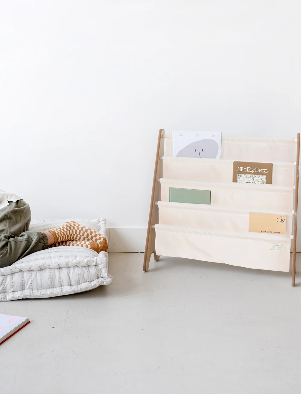 3 Sprouts - 3 Sprouts Book Rack, Terrazzo/Cream - förvaringskorgar - cream - 2