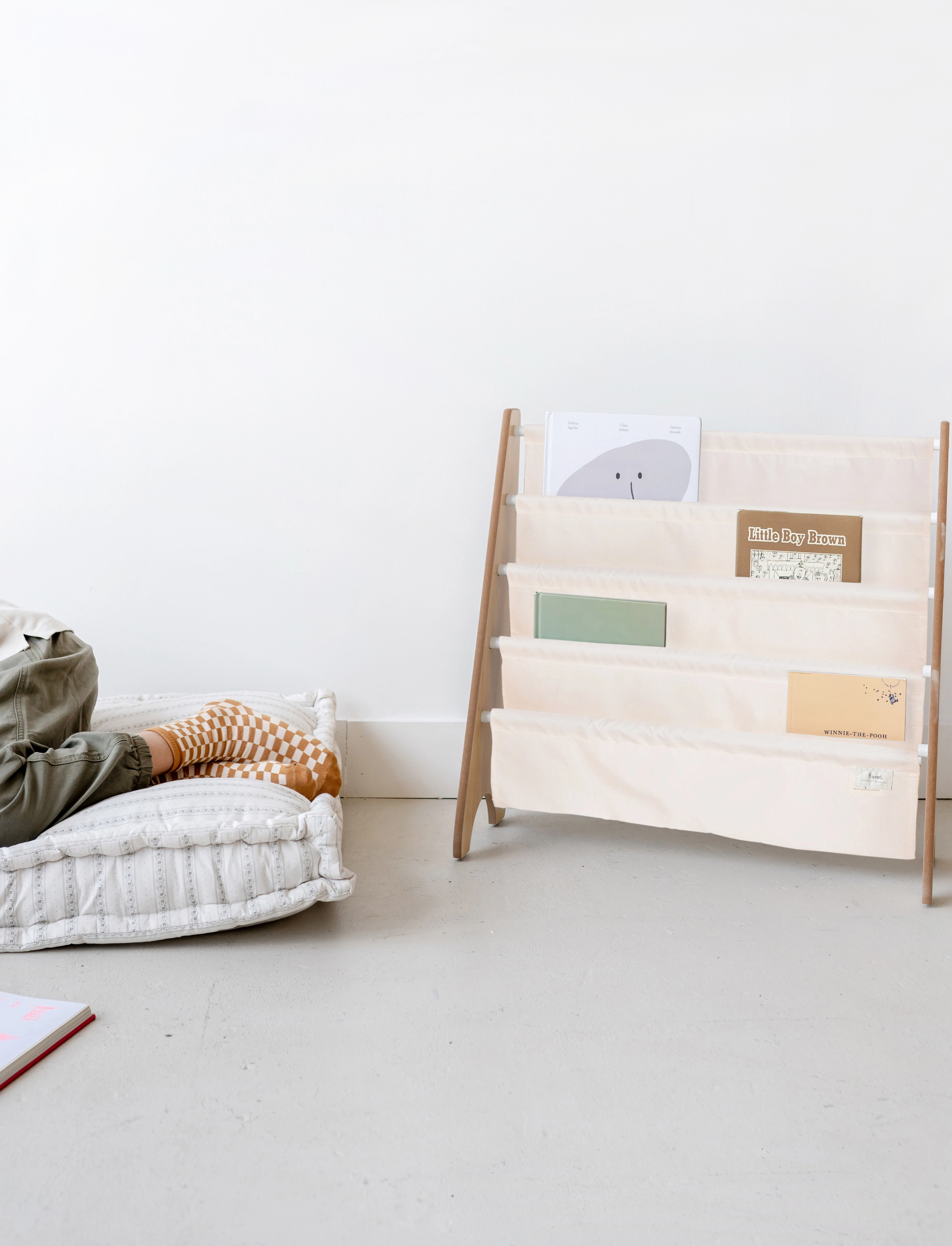 3 Sprouts - 3 Sprouts Book Rack, Terrazzo/Cream - cream - 2