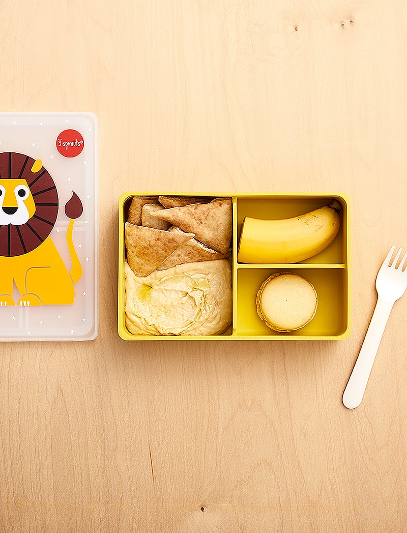 3 Sprouts - 3 Sprouts Silicone Bento Food Box, Lion/Yellow - kinder - yellow - 2