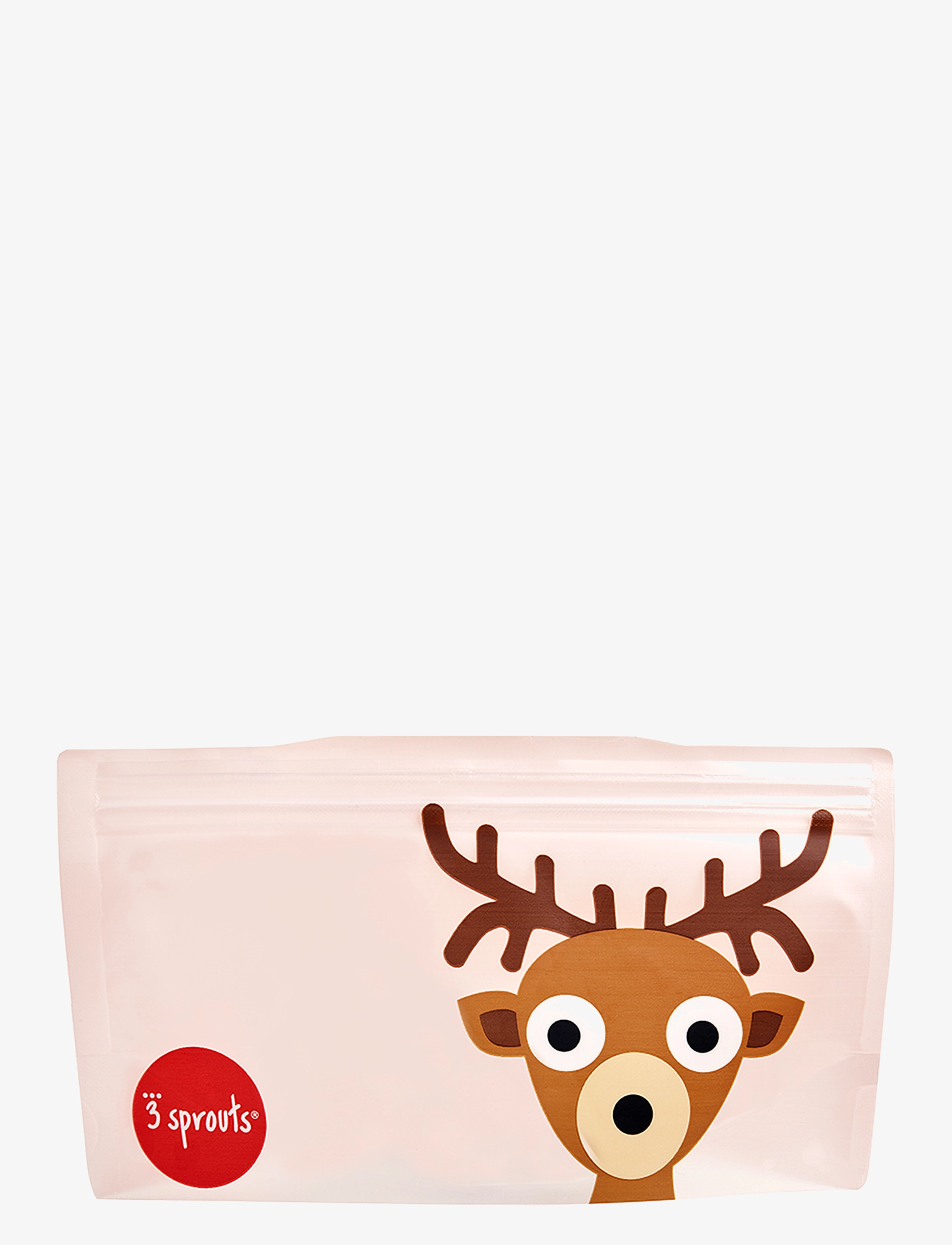 3 Sprouts 3 Sprouts Snack Bag (2 Pcs.), Roe Deer, 17.78X19.05X0.05 cm, Pink, Måltidstid > Madkasser, Børn