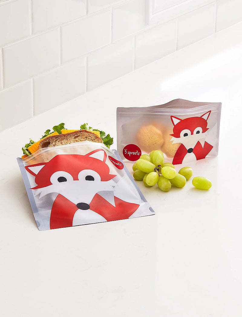 3 Sprouts - 3 Sprouts Snack Bag (2 pack), Fox/Grey - brotdosen - grey - 3