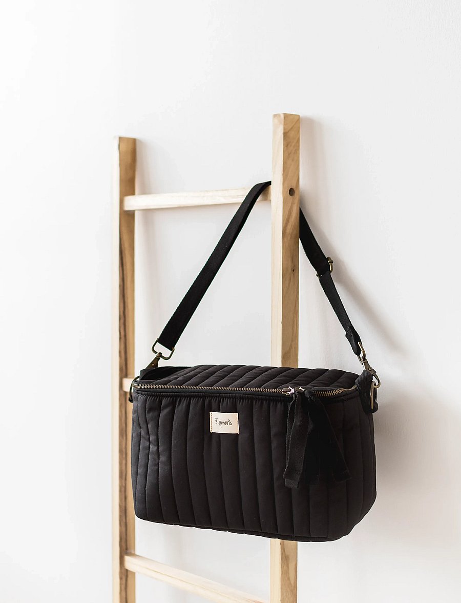 3 Sprouts - 3 Sprouts Stroller Organizer, Quilt/Black - kinderwagen accessoires - black - 0