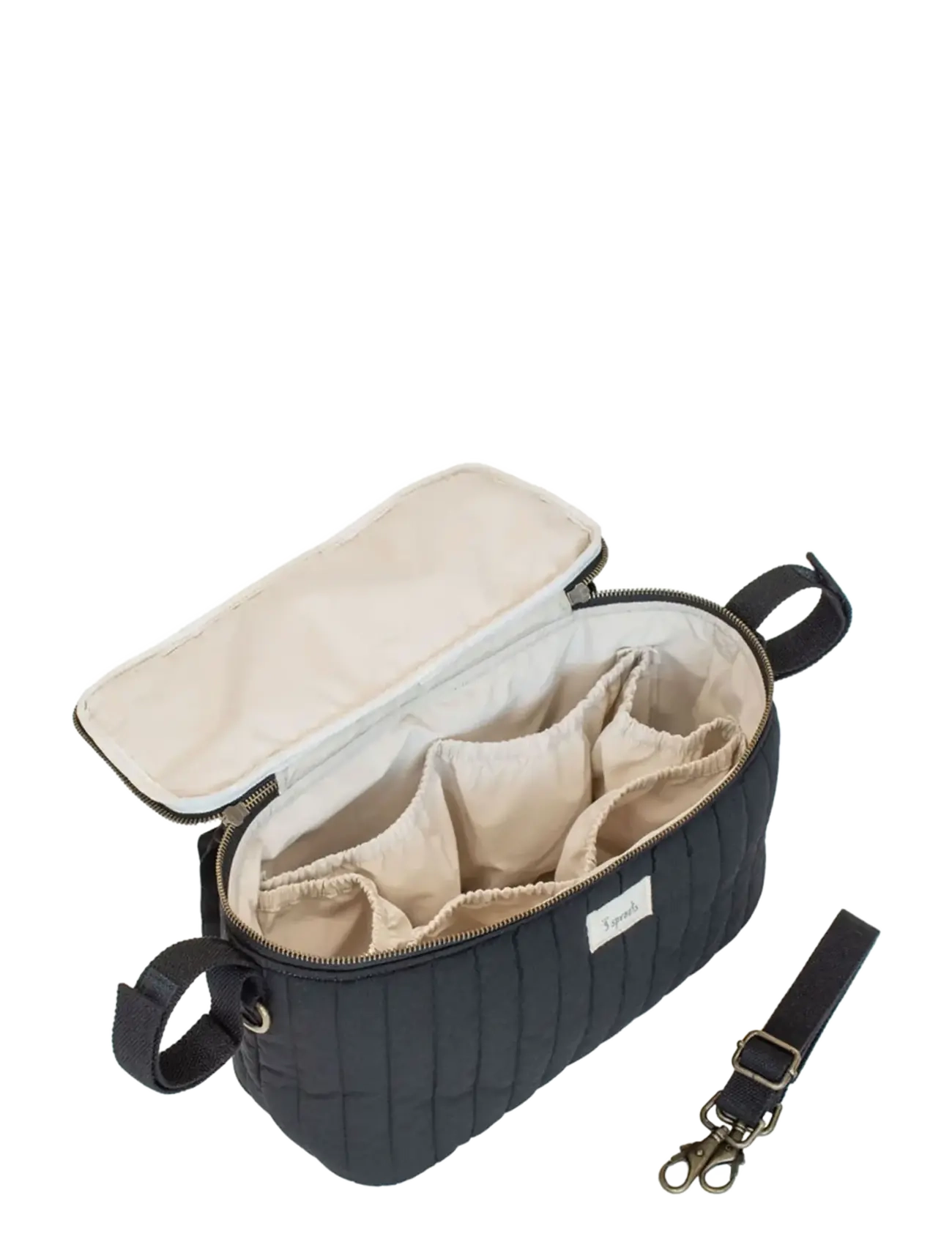3 Sprouts - 3 Sprouts Stroller Organizer, Quilt/Black - kinderwagen accessoires - black - 2