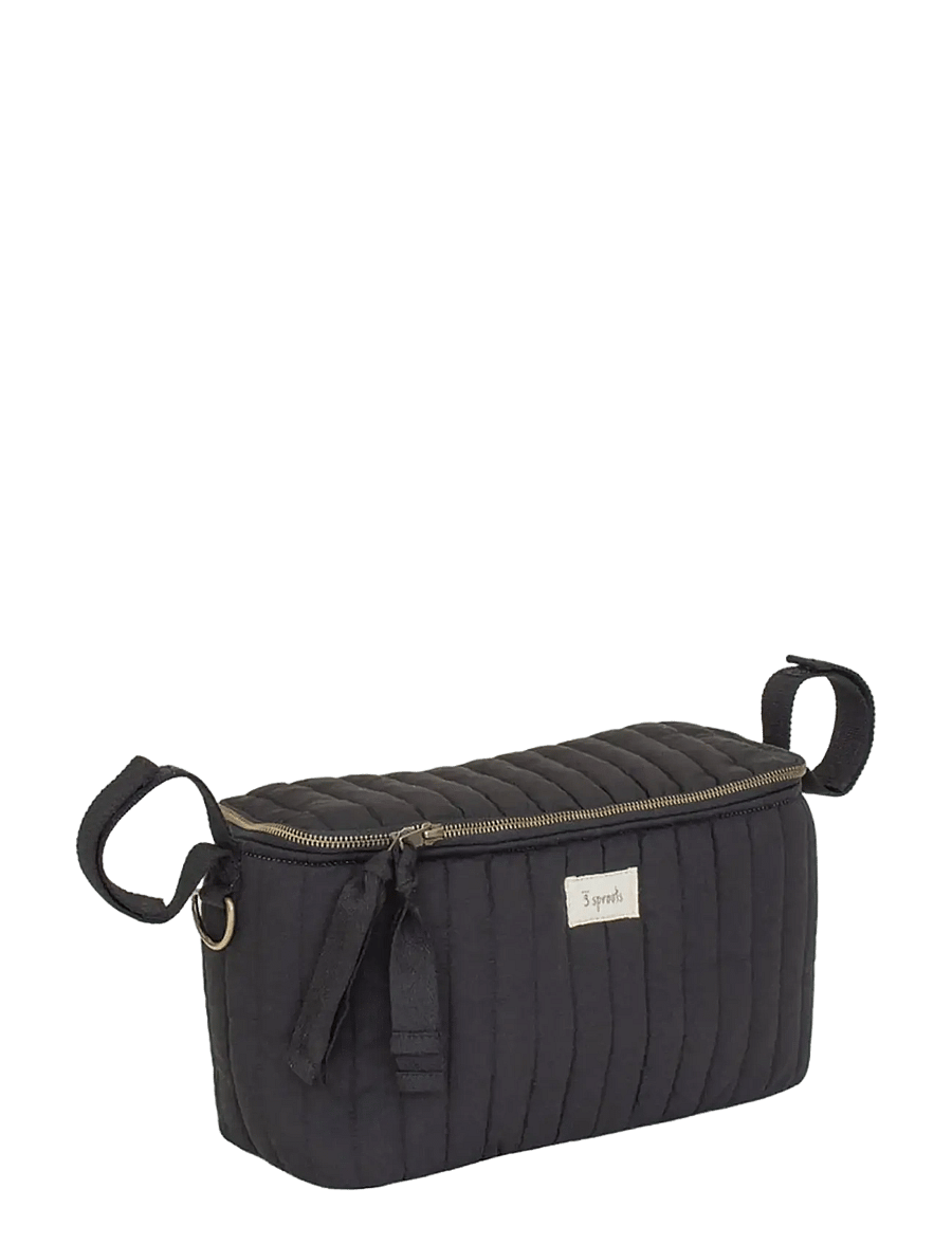 3 Sprouts - 3 Sprouts Stroller Organizer, Quilt/Black - kinderwagen accessoires - black - 3