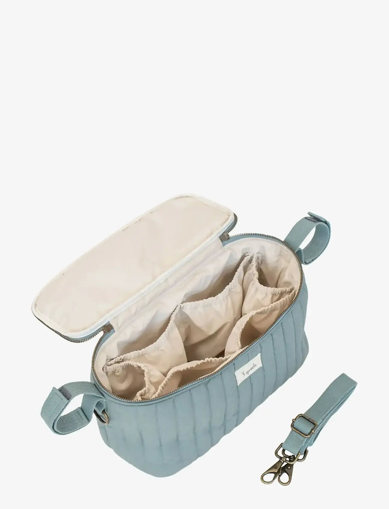 3 Sprouts - 3 Sprouts Stroller Organizer, Quilt/Balsam Green - barnvagnstillbehör - green - 2
