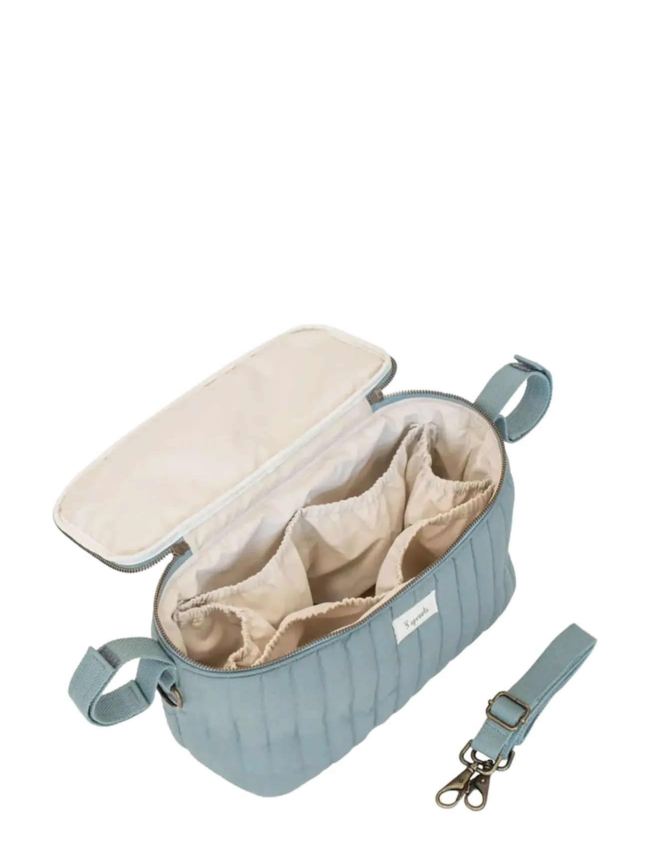 3 Sprouts - 3 Sprouts Stroller Organizer, Quilt/Balsam Green - akcesoria do wózków - green - 2