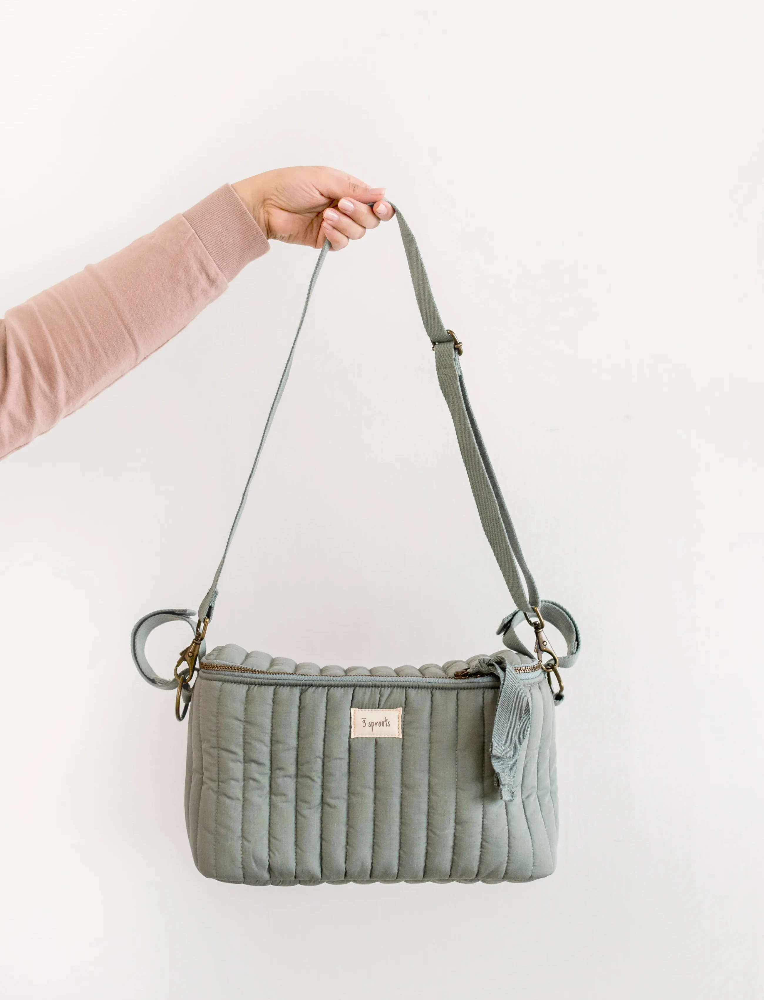 3 Sprouts Stroller Organizer, Quilt/Balsam Green, Børn, Quiltet Klapvogns Organizer, Grøn, Str: ONE SIZE