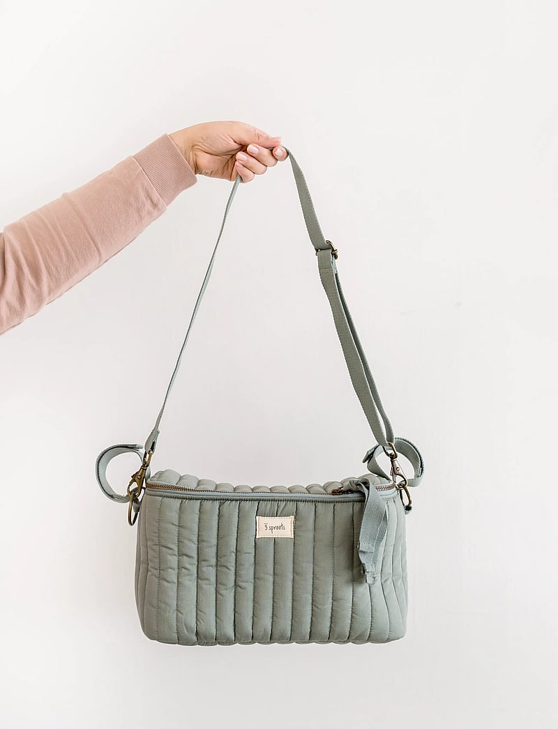 3 Sprouts - 3 Sprouts Stroller Organizer, Quilt/Balsam Green - barnvagnstillbehör - green - 0