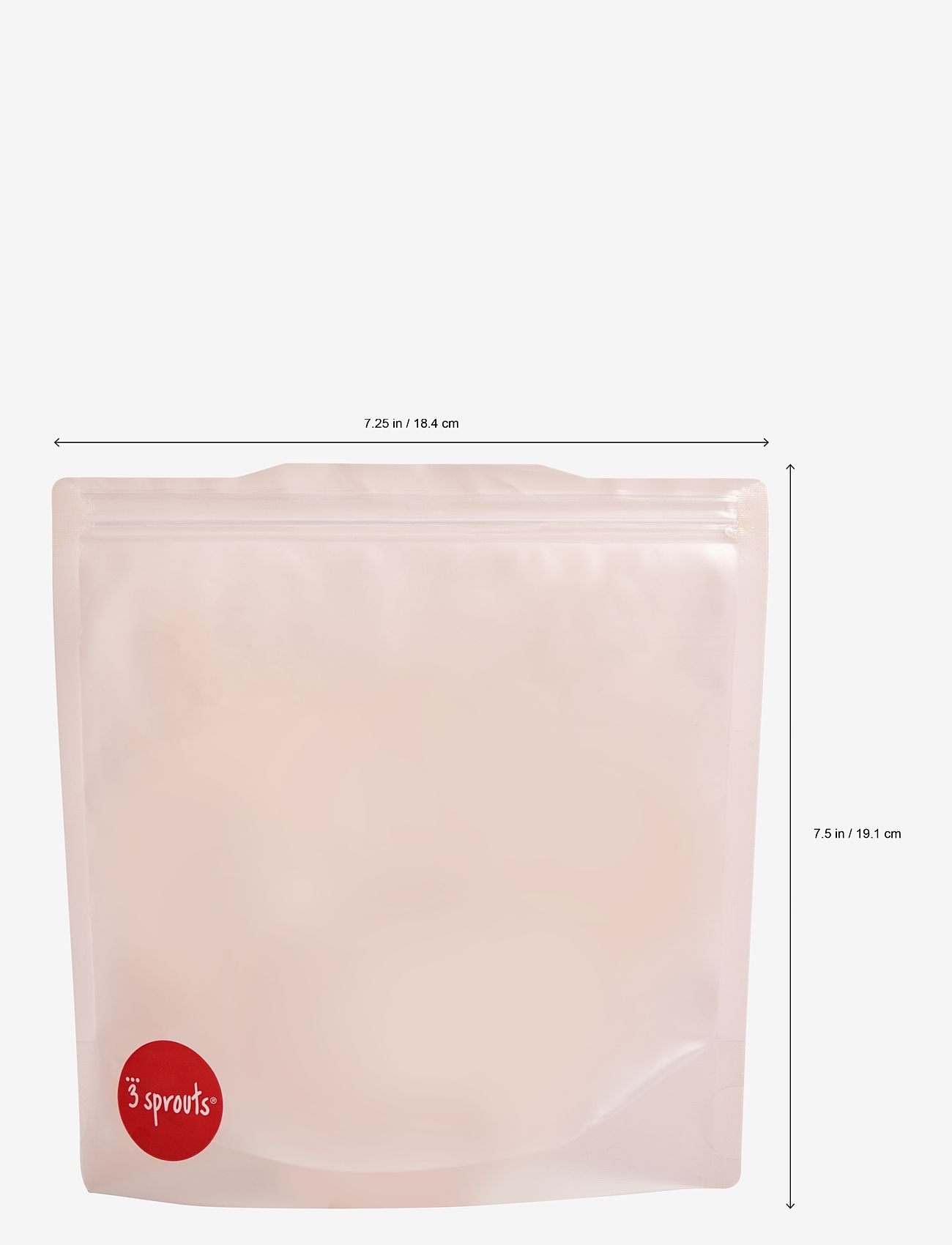 3 Sprouts - 3 Sprouts Sandwich Bag (2 pcs.), Roe Deer - lõunasöögikarbid - pink - 1