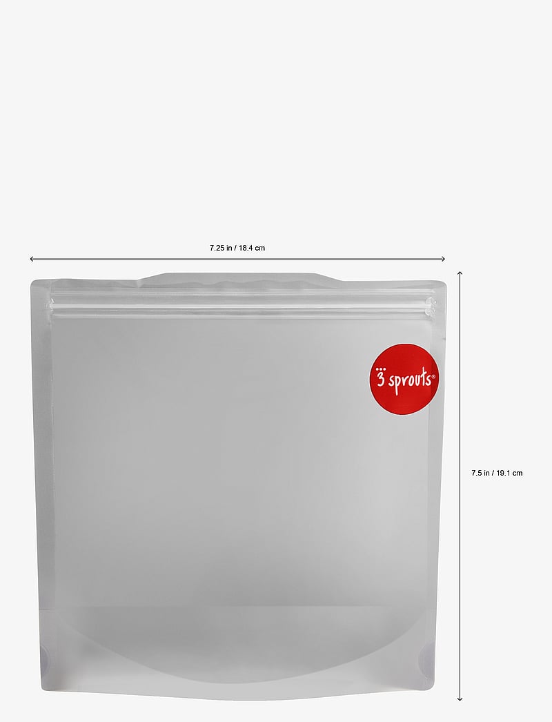 3 Sprouts - 3 Sprouts Sandwich Bag (2 pack), Fox/Gray - brotdosen - grey - 1