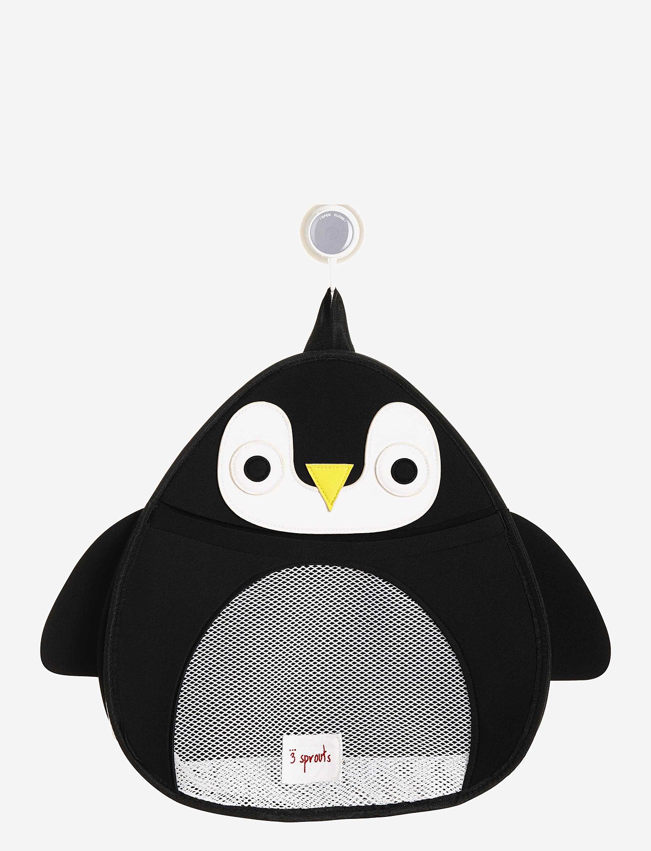 3 Sprouts - Storage bag for the bathroom - badespielzeug - black - penguin - 1