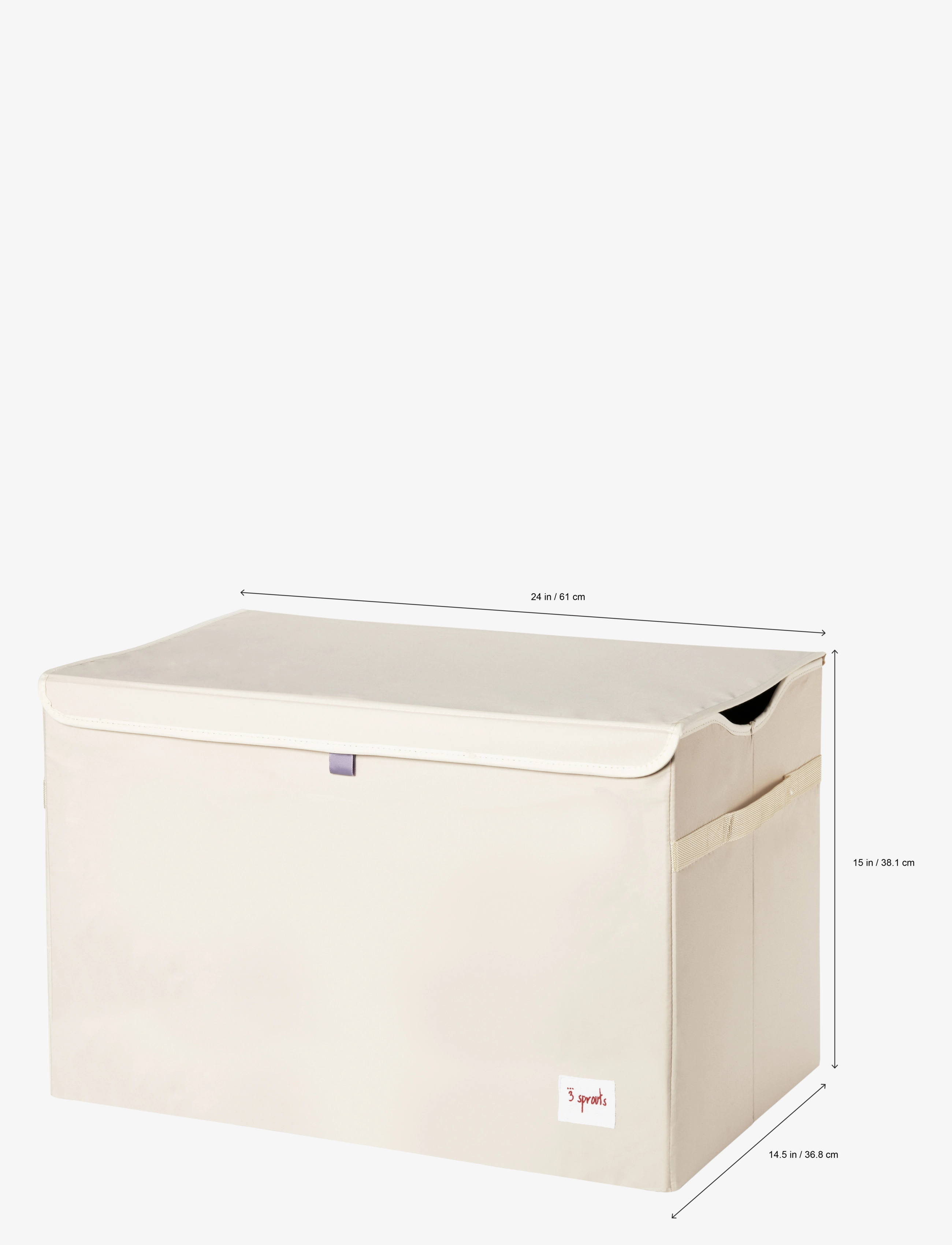 3 Sprouts - Storage basket with Lid - opbevaringskasser - blue - whale - 1