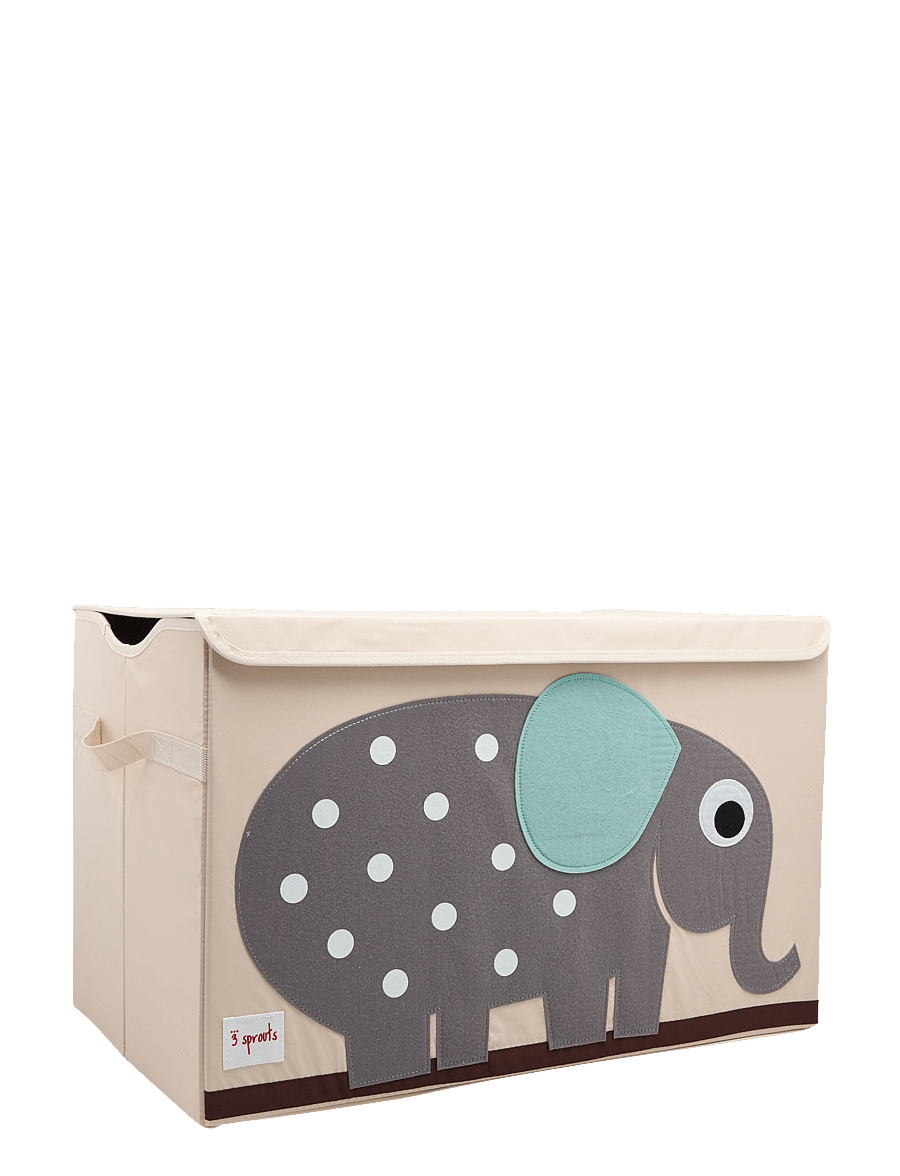 3 Sprouts - Storage basket with Lid - aufbewahrungsboxen - gray - elephant - 0