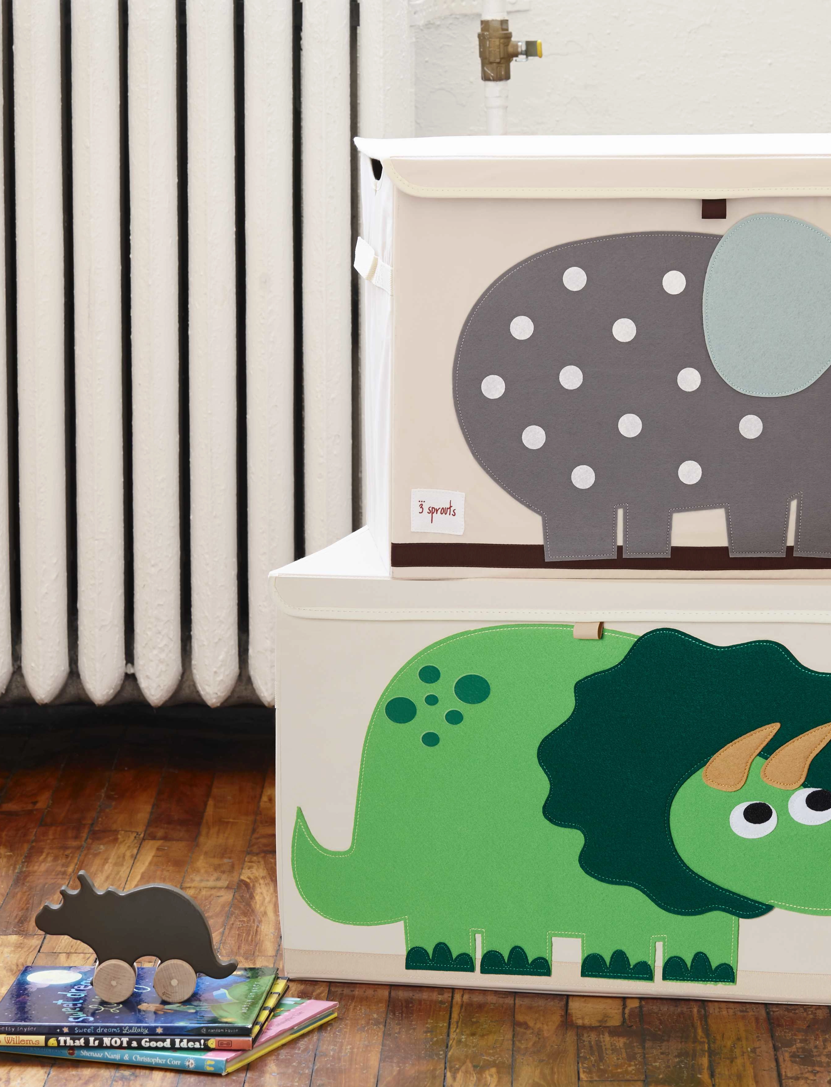3 Sprouts Storage Basket With Lid, One Size, Storage, Mehrfarbig/gemustert - Boxes, Kinder