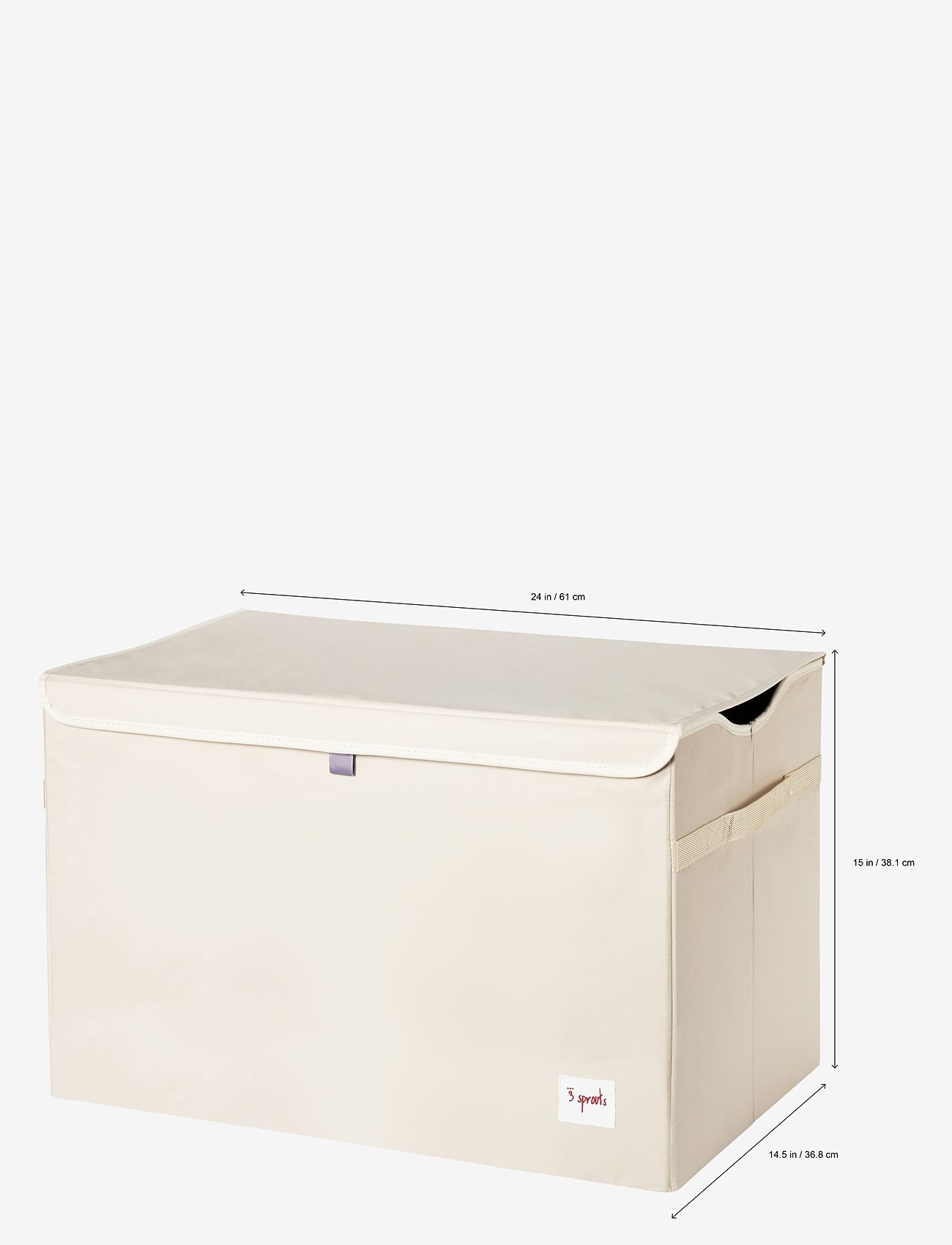 3 Sprouts - Storage basket with Lid - opbevaringskasser - pink - hippo - 2