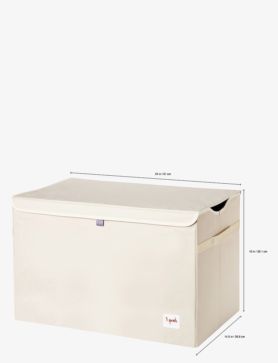 3 Sprouts - Storage basket with Lid - hoiukastid - pink - hippo - 1